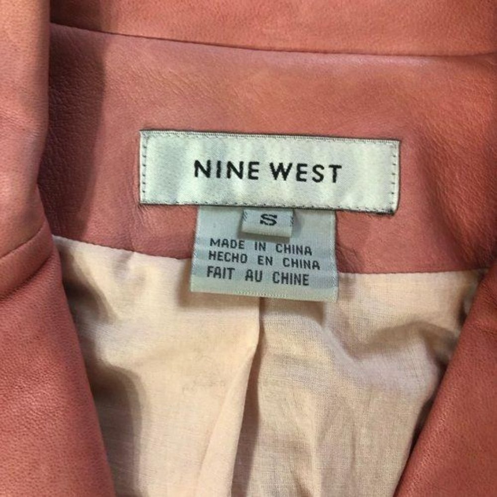 Nine West Soft Broken-In Pink Leather Jacket - Picture 6 of 8